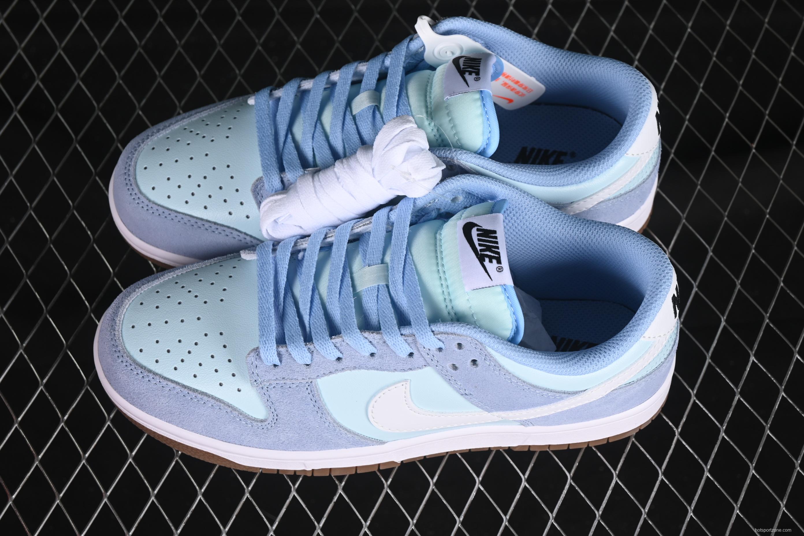 Nike Dunk Low Retro Casual Sneakers in Leather and Suede with Pre-Aged Coconut Milk Sole - IB6399-400