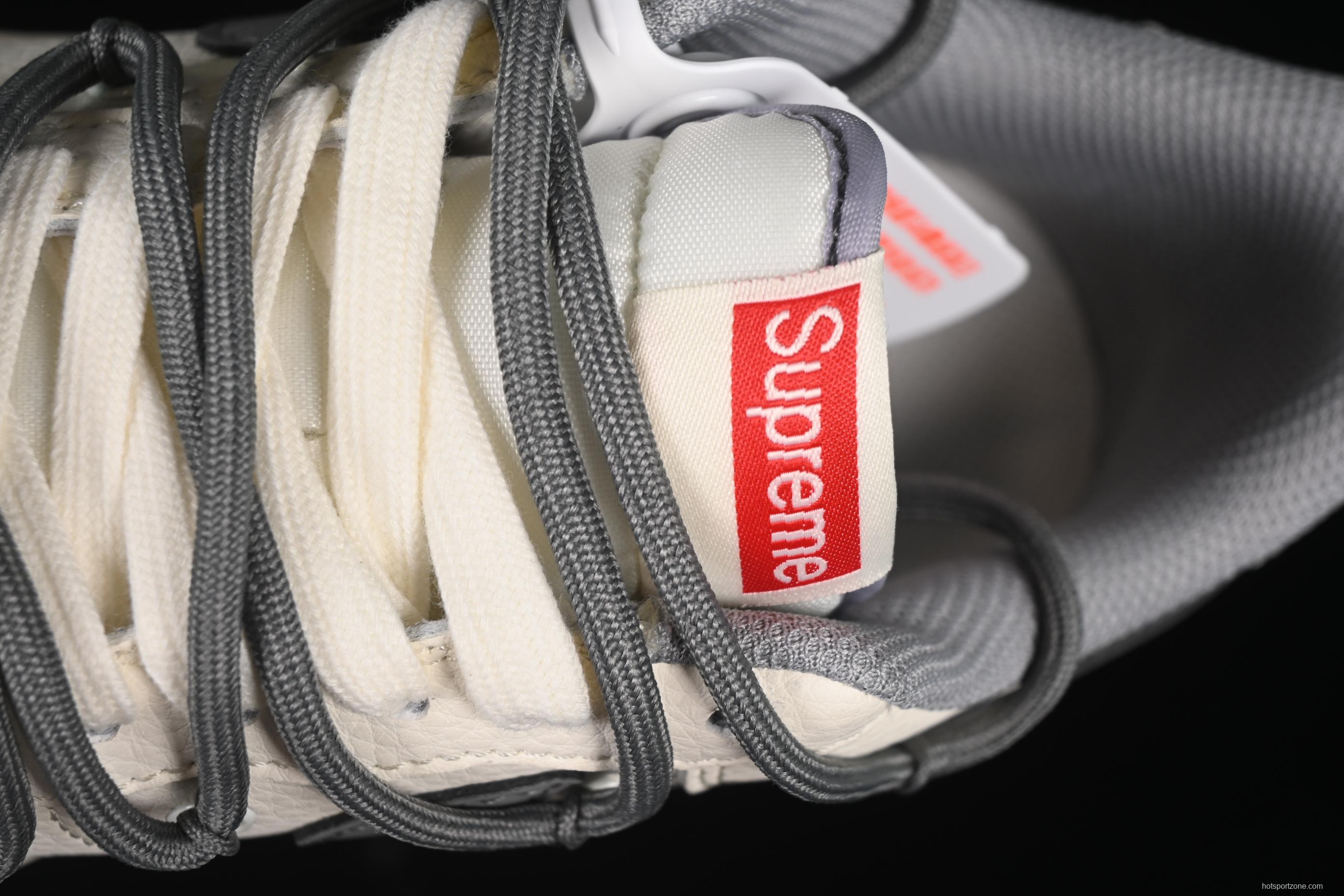 Nike Air Force 1 '07 Low Supreme Collaboration Dual-Tone Gray Lace-Up Casual Sneakers - DM6868-071