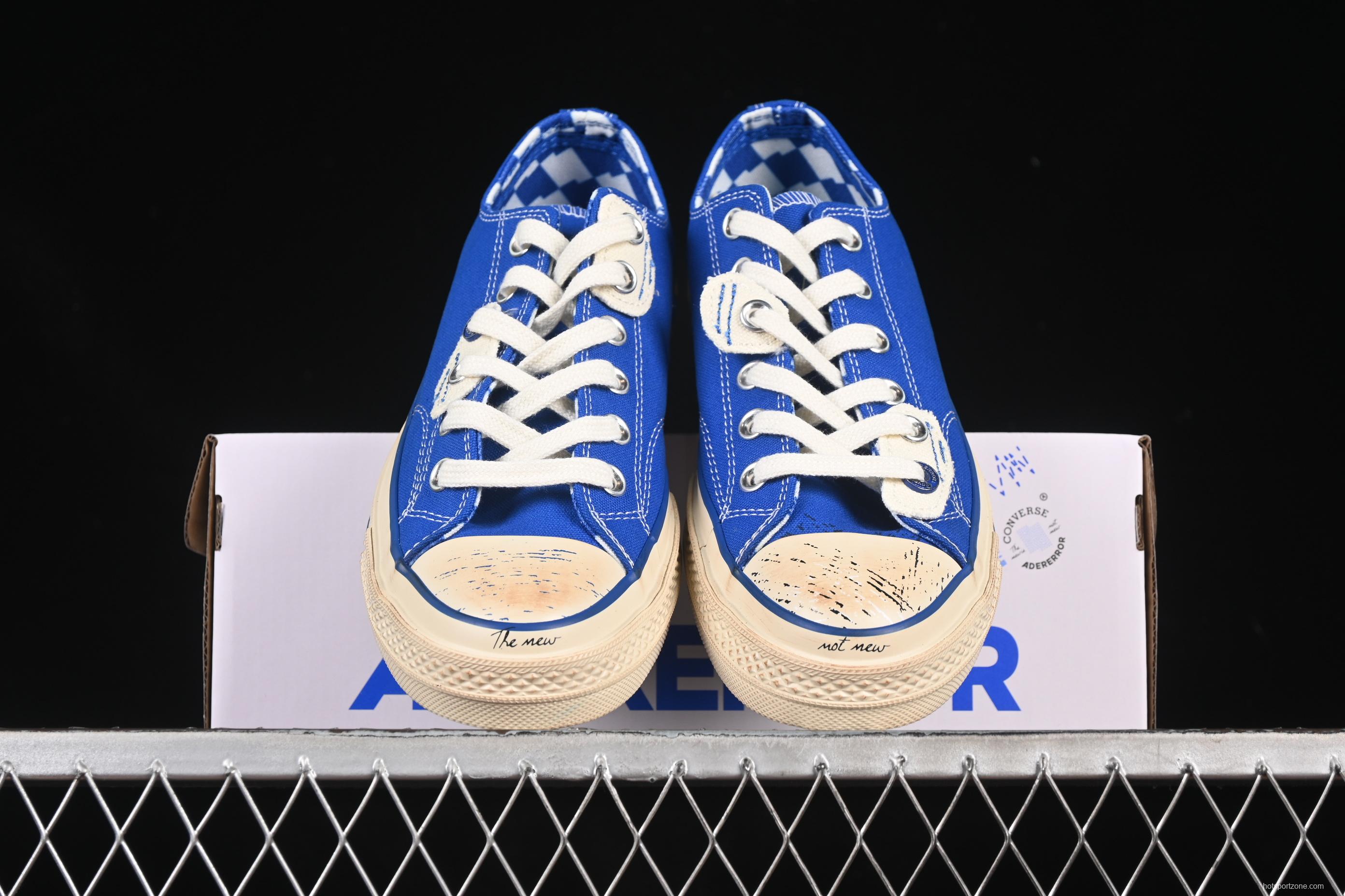 Ader Error x Converse Low Top Casual Canvas Sneakers with Special Pattern Print and Transparent Sole - A05352C