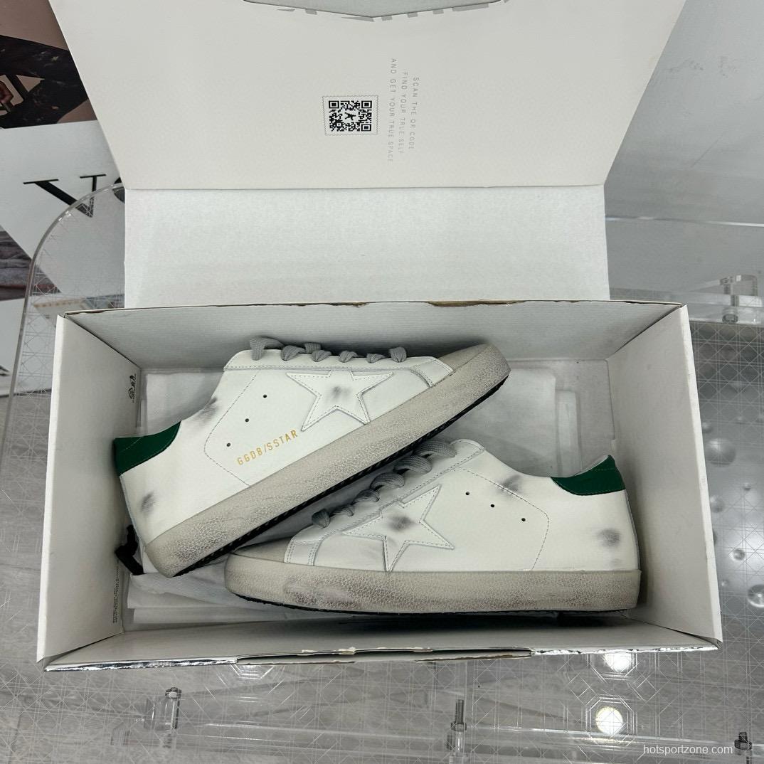 2025 Women GGDB White Green Leather Sneakers