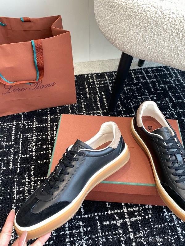 2024 Men Le Parmentier black suede leather casual sneakers MJ00320