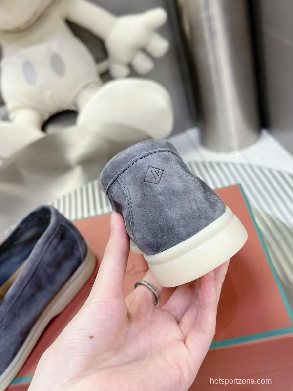 2024 Unisex Le Parmentier Grey Suede Loafers MJ00270