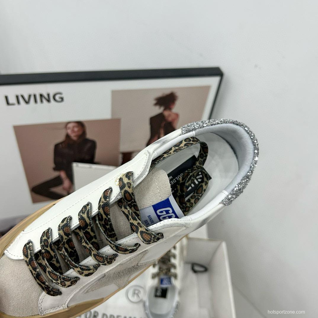 2025 Women GGDB White Grey Leather Sneakers