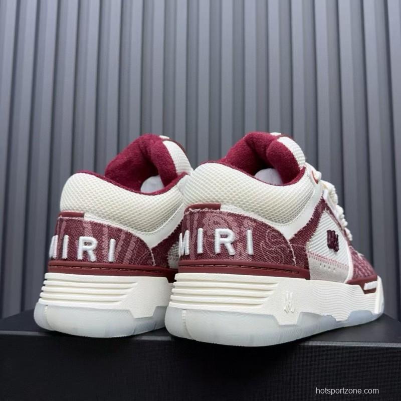 2024 Unisex Amiri White Red Leather Sneaker MJ00360