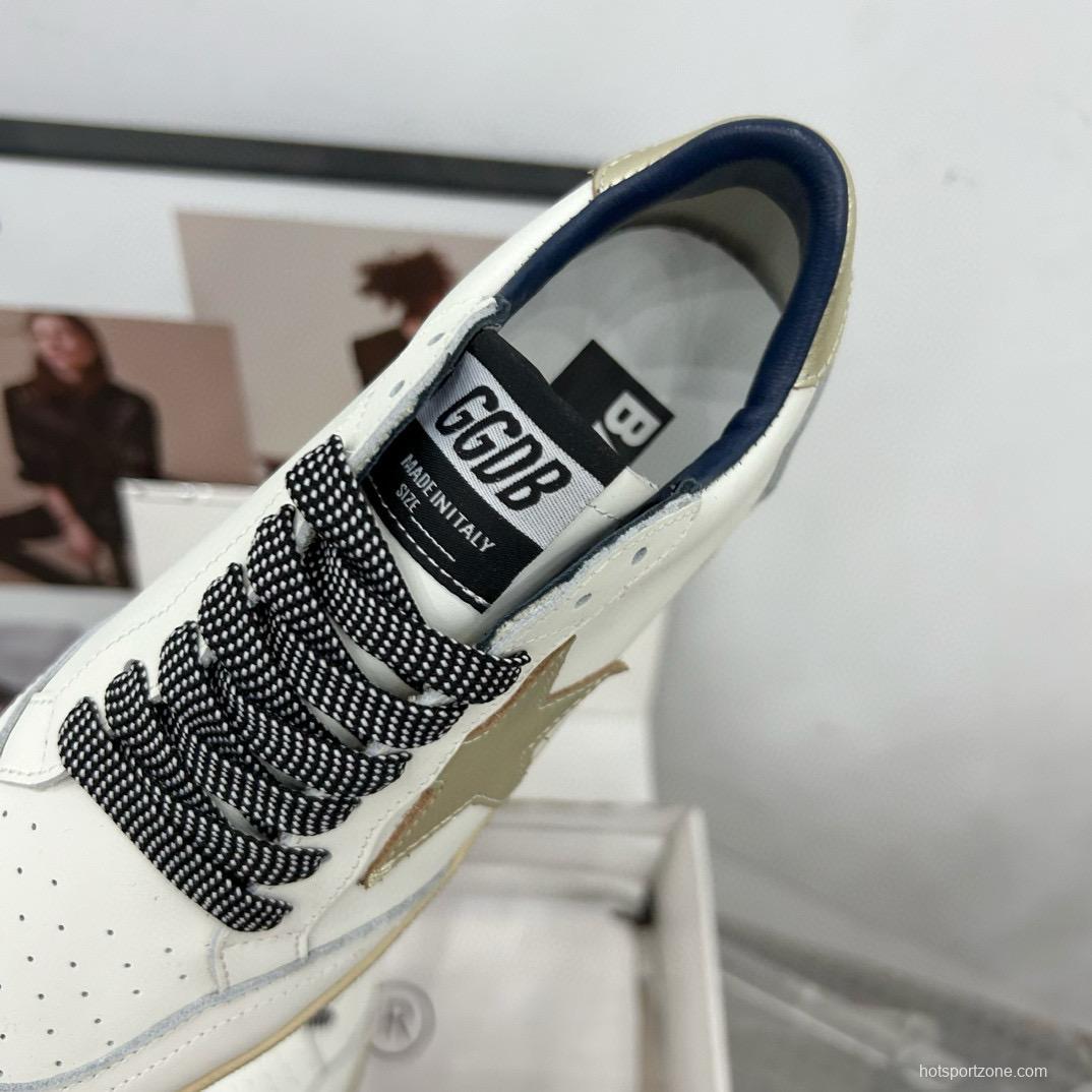 2024 Unisex GGDB White Gold Leather Sneakers MJ00260