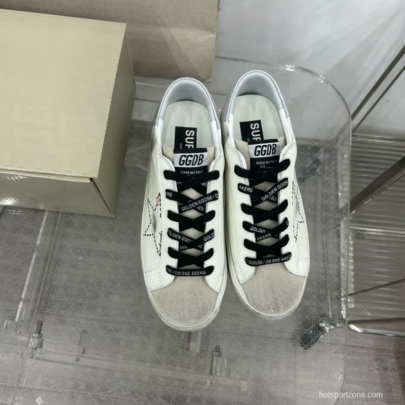2025 Unisex GGDB White Black Suede Leather Sneakers MJ00260