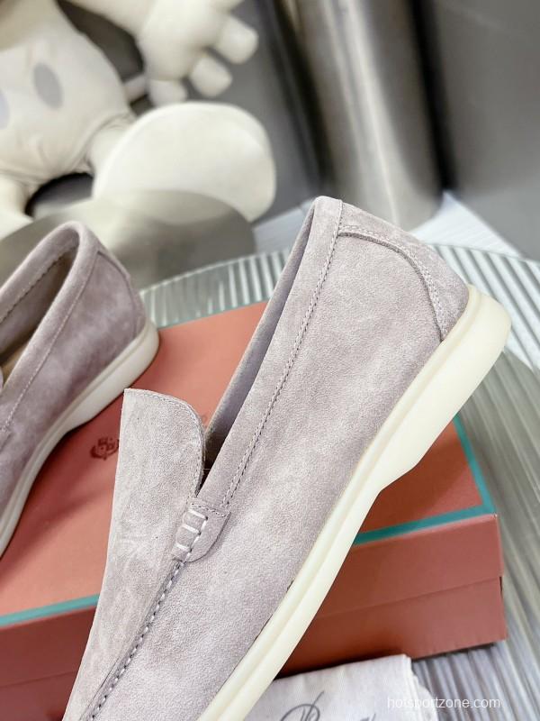 2025 Men Le Parmentier Grey Suede Loafers LY00260