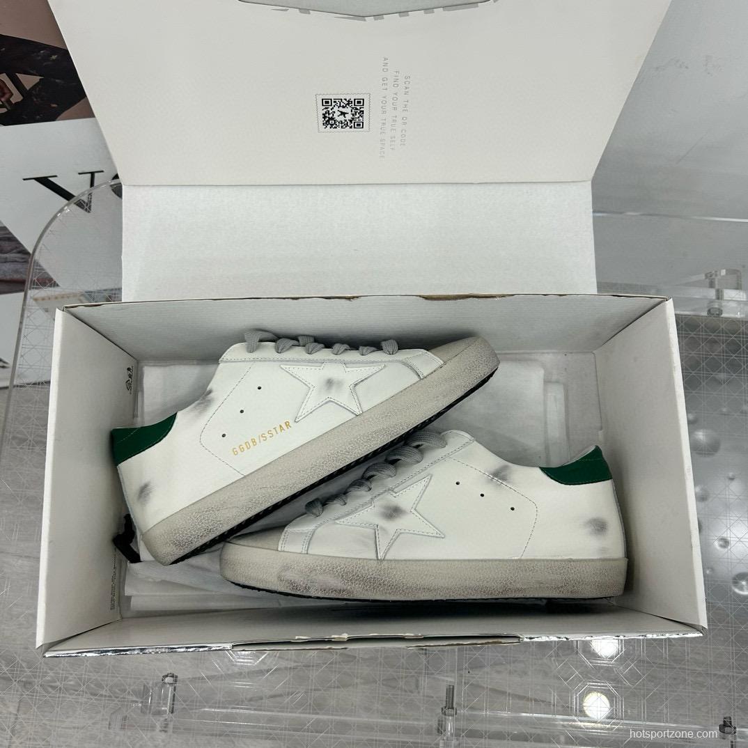 2025 Unisex GGDB White Green Leather Sneakers