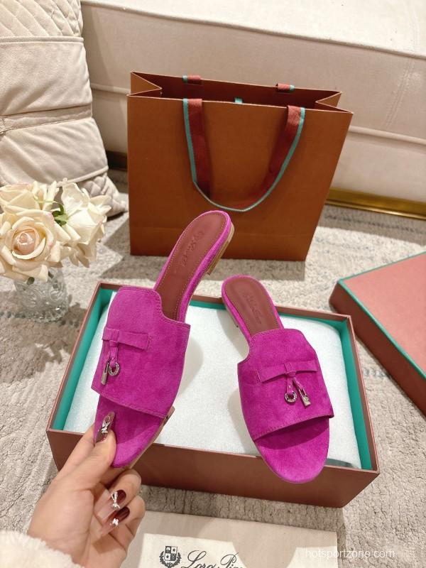 2025 Slippers Le Parmentier Pink Suede Slippers