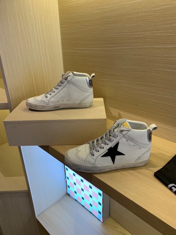 2024 Unisex GGDB White Black Leather High-top Sneakers MJ00300