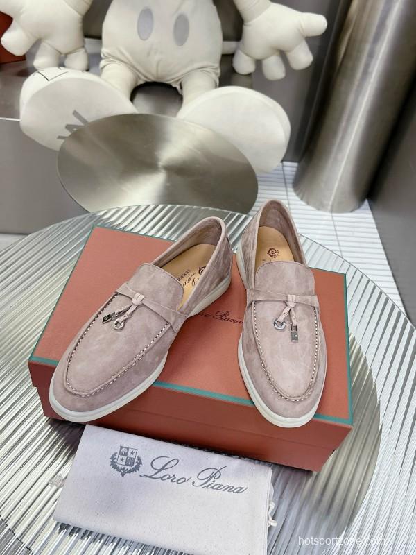 2024 Unisex Le Parmentier Beige Suede Loafers MJ00270