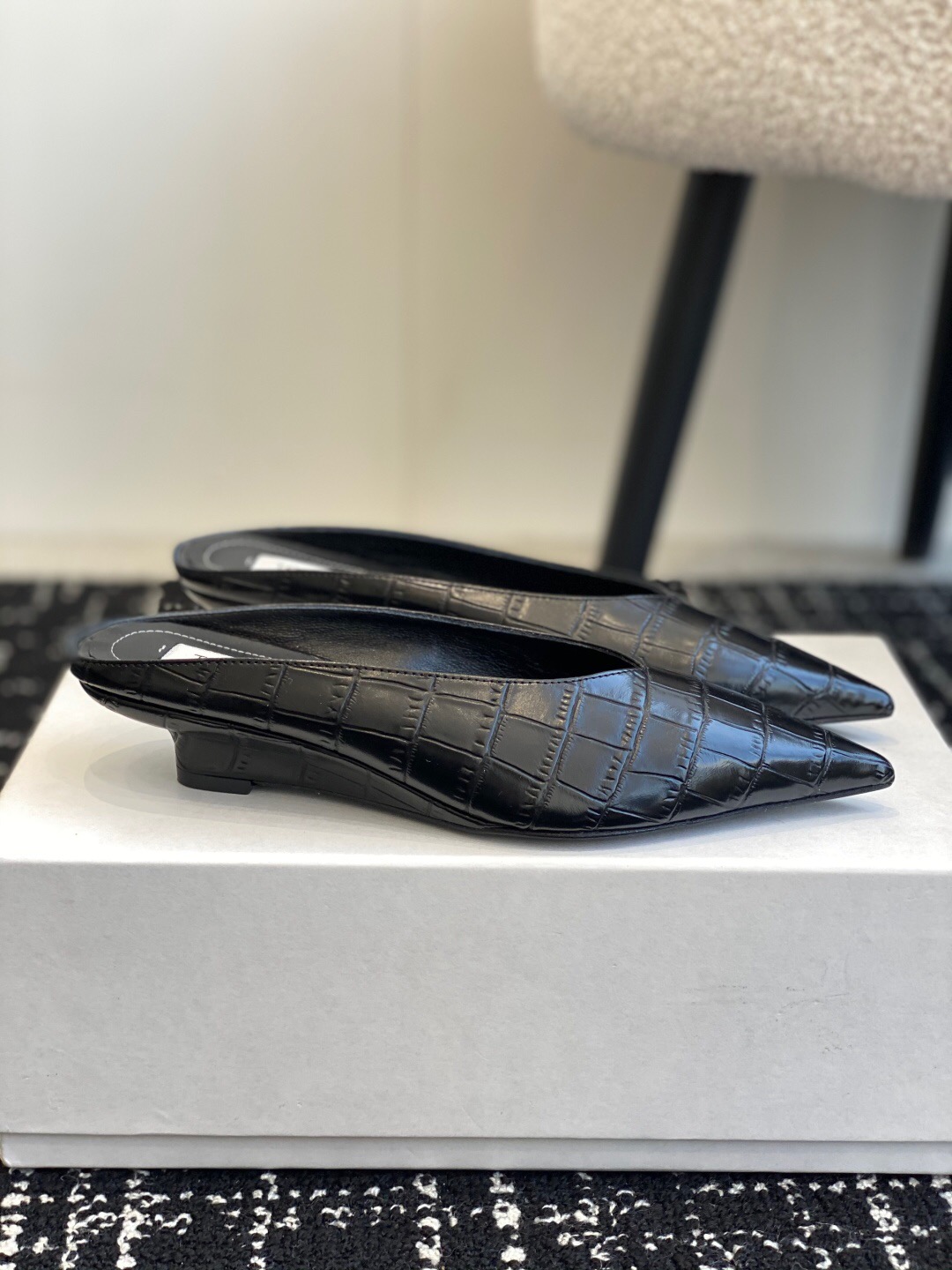 2025 Women Toteme Black Leather Mules