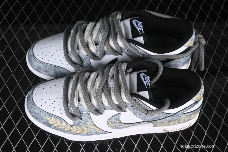 Nike SB Dunk Low Wheat Strap Low-Top Casual Skate Shoes - DD1391-100