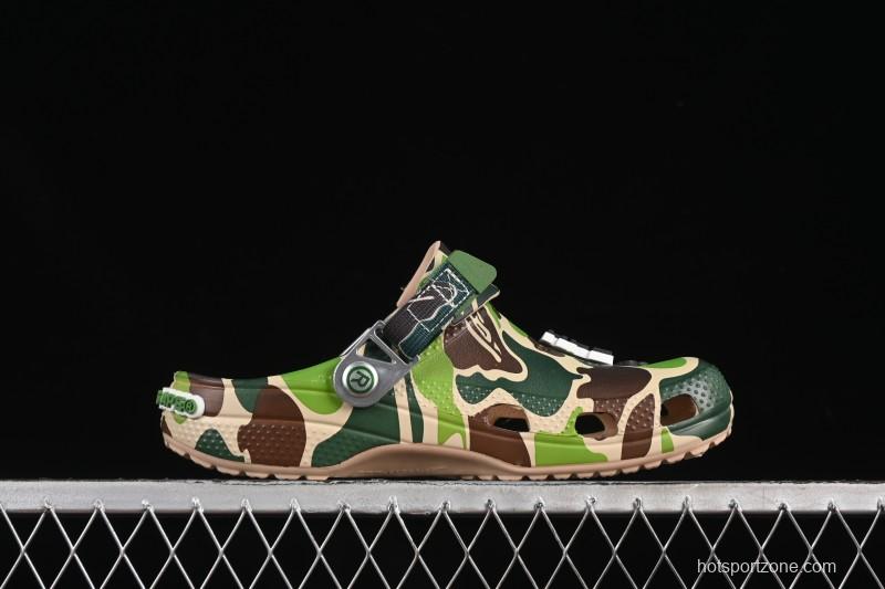 Bape x Crocs Classic Clog Camouflage Print Comfortable Versatile Clog - B.D4
