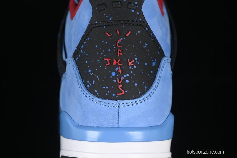 Nike Travis Scott Cactus Jack x Air Jordan 4 Retro AJ4 Collaboration Suede Blue - 308497-406