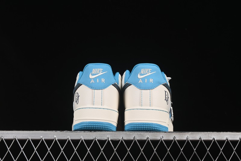 Nike Air Force 1 '07 Low Dior Collaboration Stone Blue Low-Top Casual Sneakers - KK1988-088
