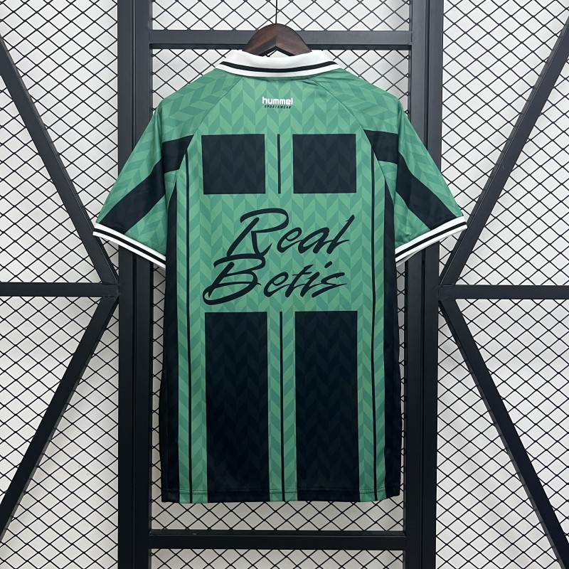 25/26 Real Betis Green with Black Vertical Stripes Jersey