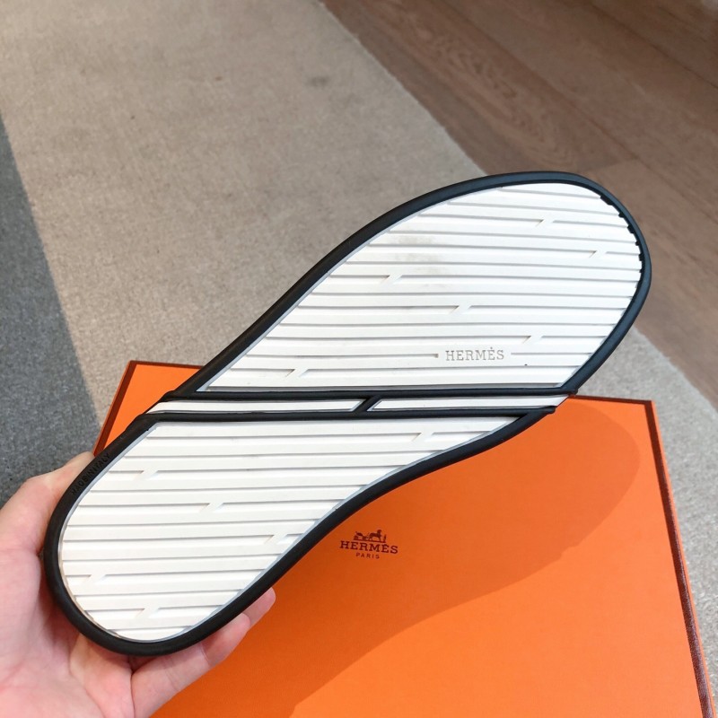 2025 Men Hermès Brown Leather Sneakers AS00380