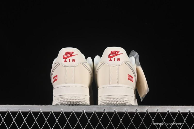 Nike Air Force 1 '07 Low Supreme Collaboration Versatile Beige Casual Sneakers - CS5288-011