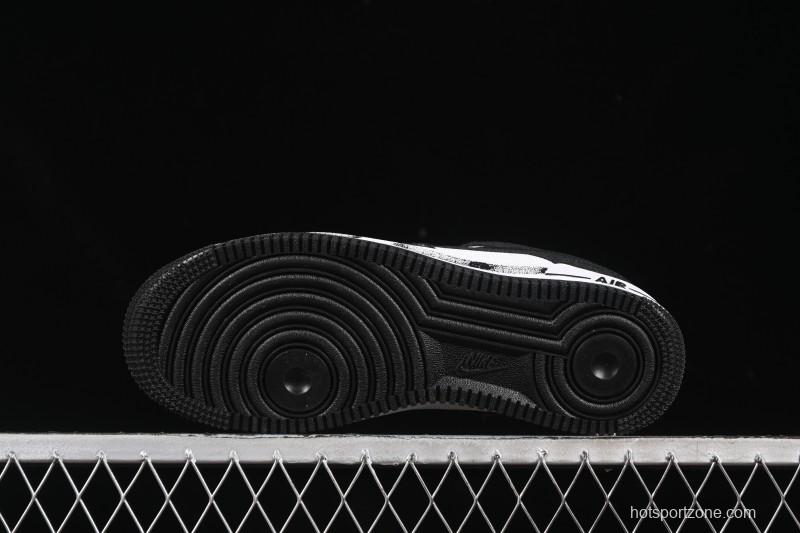 Nike Air Force 1'07 Low Custom Denim Swoosh Casual Sneakers - ZH0316-091