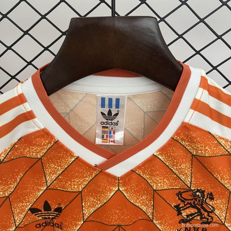Retro 1988 Kids Netherlands Home Size 16-28 Jersey