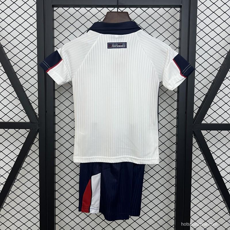 1998 Kids England Home Size 16-28 Jersey