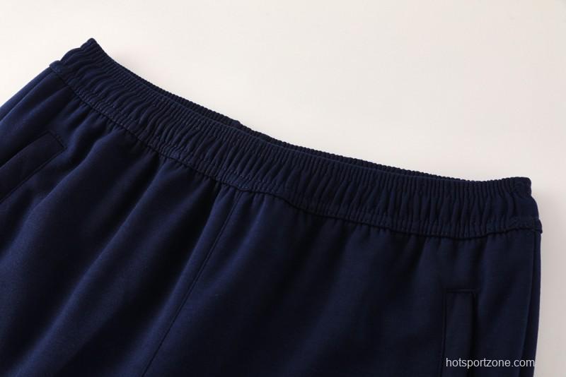 25/26 Real Madrid Navy Hoodie Full Zipper Jacket + Long Pants