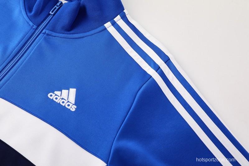 2025 Adidas Blue/Navy Full Zipper Jacket +Long Pants