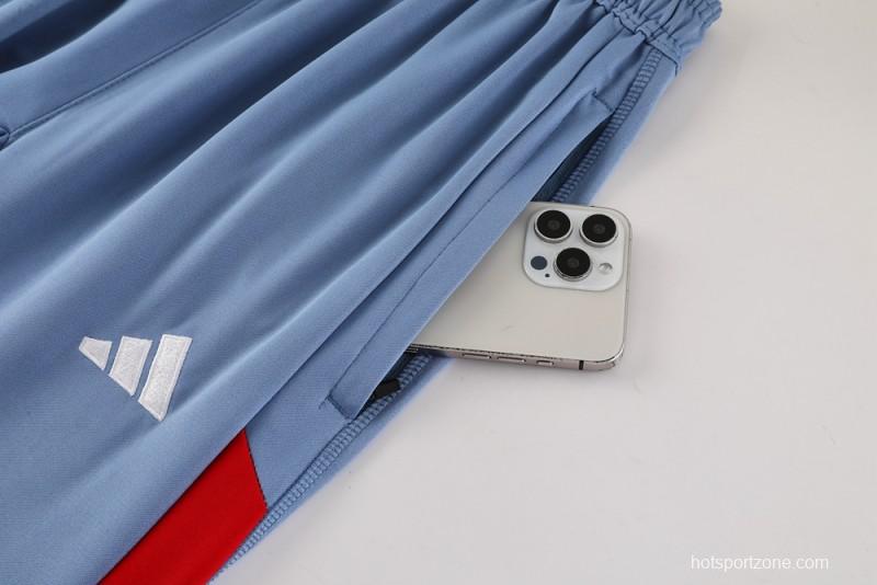 25/26 Cruzeiro Bluish Gray Navy Half Zipper Jacket+Long Pants