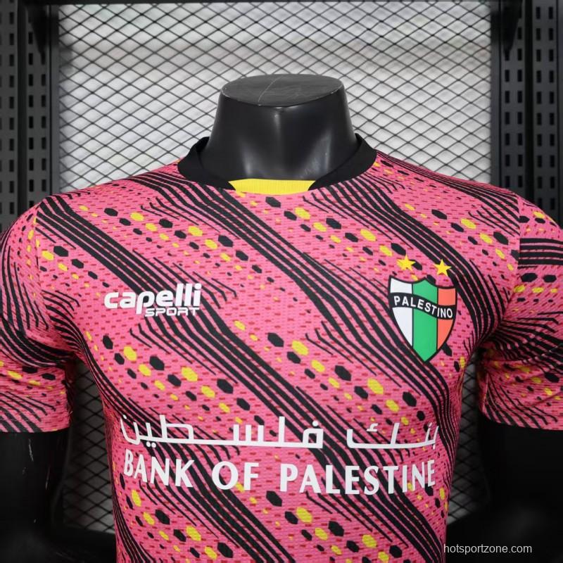 Player Version 25/26 CD Palestine Pink with Geometric Wave Pattern Jersey