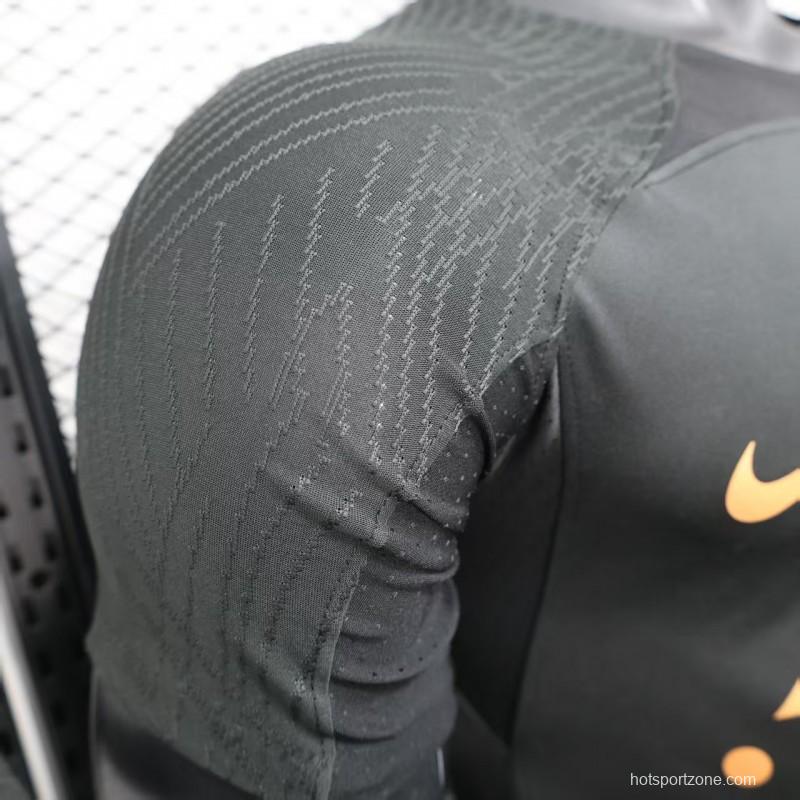 Player Version 25/26 Al-Ahli Black Champion Jersey With Golden Sponsor