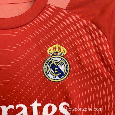 2025/26 Kids Real Madrid Orange Color Goalkeeper Red Jersey