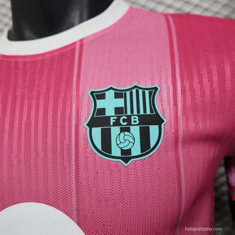 Player Version 25/26 FC Barcelona Pink with Gradient Fade Jersey