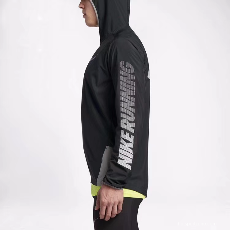 2025 Nike White/Black Full Zipper Hoodie Windbreaker