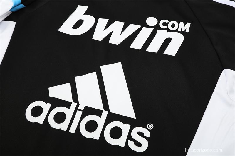 Retro 08/09 Real Madrid Black Half Zipper Jacket