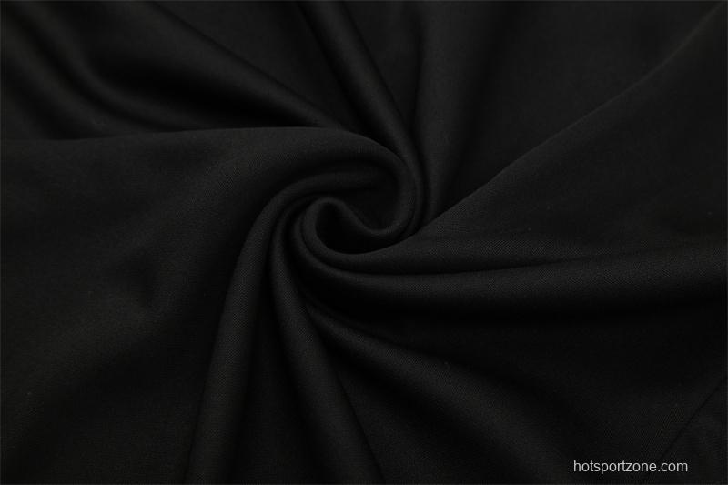 Retro 05/06 AC Milan Black Half Zipper Jacket+Long Pants