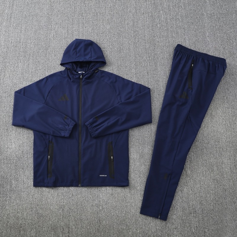 25/26 Adidas Navy Hoodie Full Zipper Jacket + Long Pants