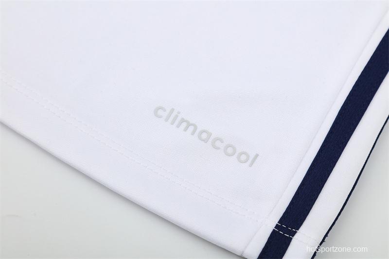 Retro 16/17 Real Madrid White Half Zipper Jacket+Long Pants