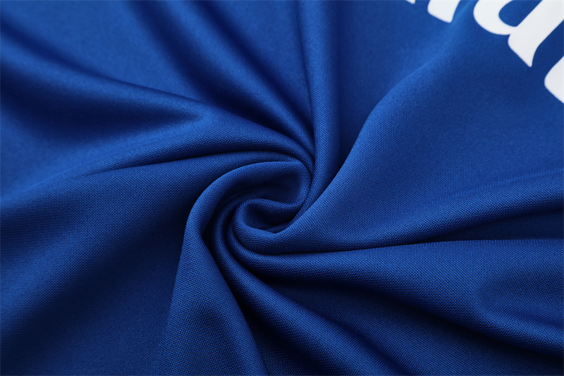 Retro 13/14 Real Madrid Color Blue Half Zipper Jacket