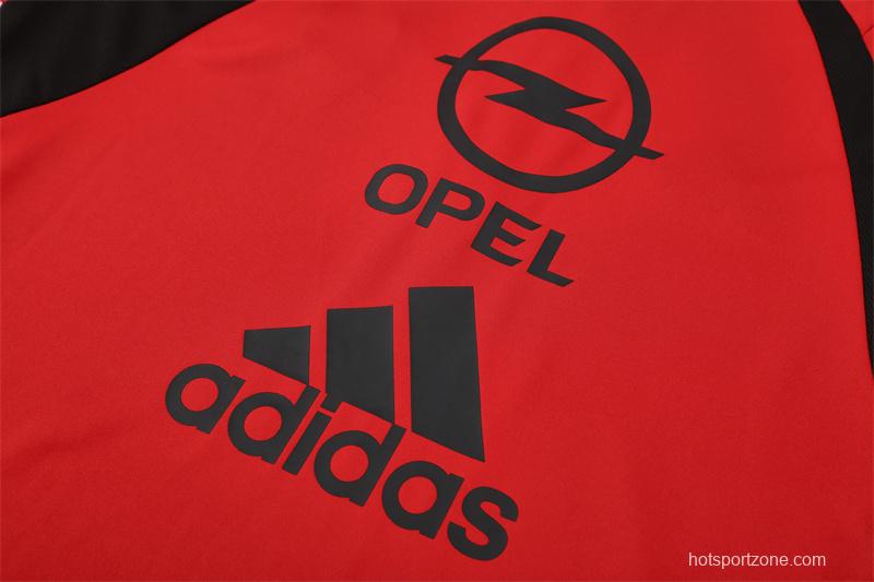 Retro 03/04 AC Milan Red Half Zipper Jacket