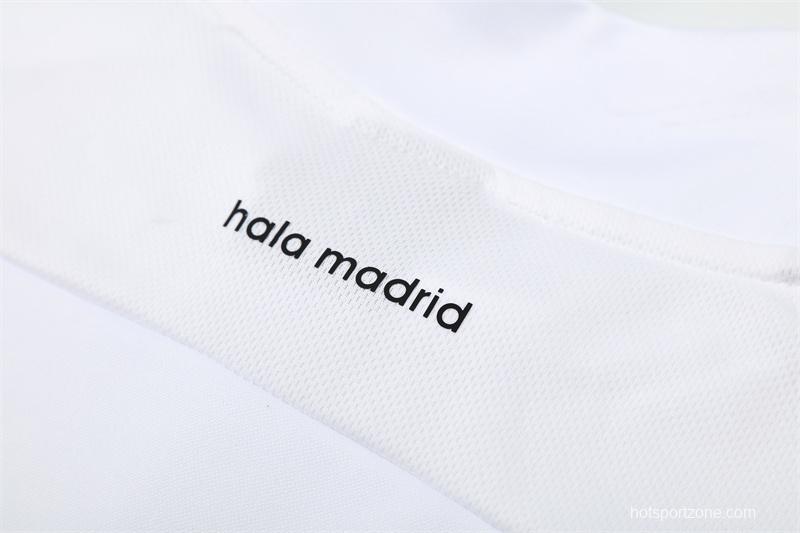 Retro 15/16 Real Madrid White Half Zipper Jacket
