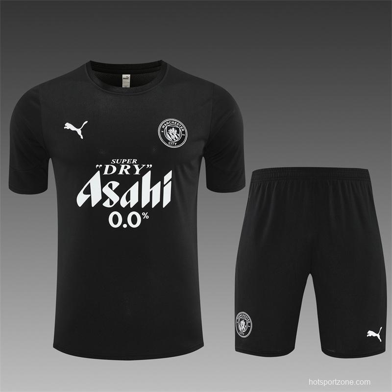 25/26 Manchester City Black with XS Short Sleeve+Soccer Shorts