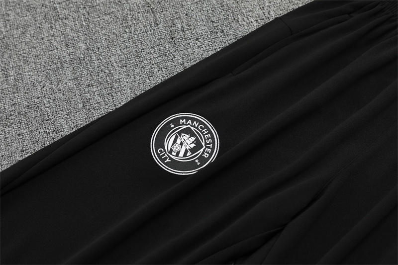 25/26 Manchester City Black Half Zipper Jacket+Long Pants