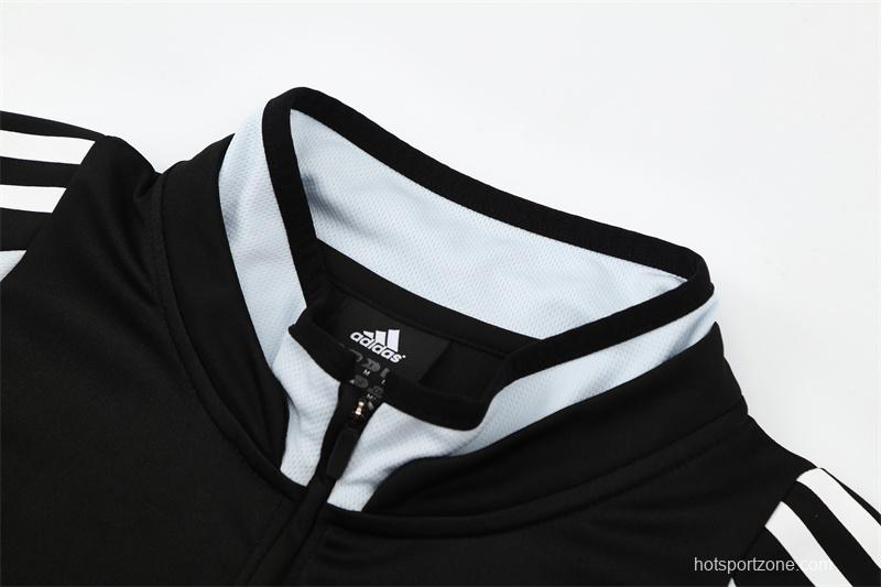 Retro 04/05 Real Madrid Black Half Zipper Jacket