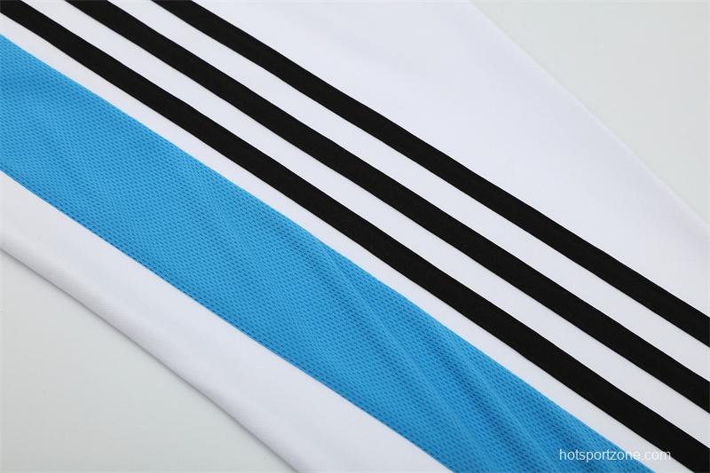 Retro 03/04 Real Madrid White Half Zipper Jacket