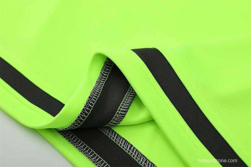 Retro 15/16 Real Madrid Fluorescent Green Half Zipper Jacket