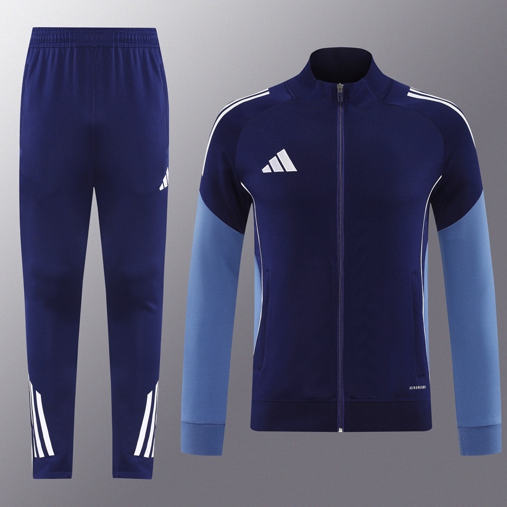 2025 Adidas Navy Full Zipper Jacket + Long Pants