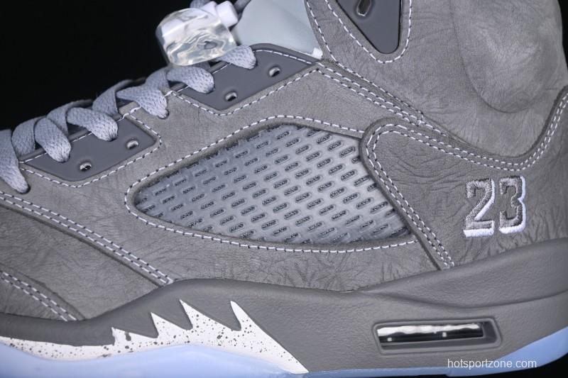 Nike Air Jordan 5 Retro Basketball Shoes with Wolf Grey Design - DD0587-002