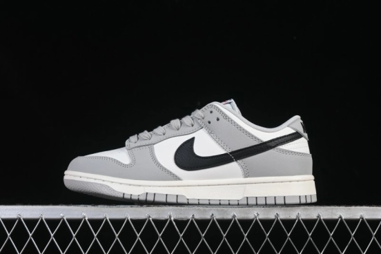 Nike SB Dunk Low White Black Grey Low-Top Casual Skate Shoes - IB3079-101