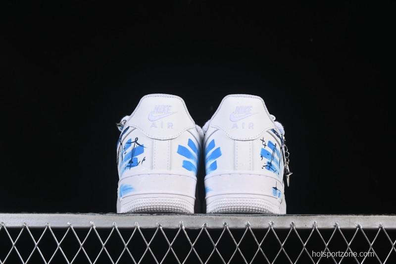 Nike Air Force 1 '07 Low Sagittarius Hand-Painted Doodle Zodiac Series Low-Top Casual Sneakers - 11231221